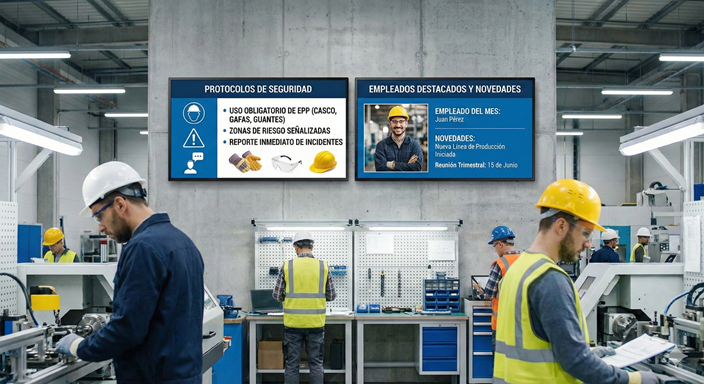 Manufacturing digital signage solution