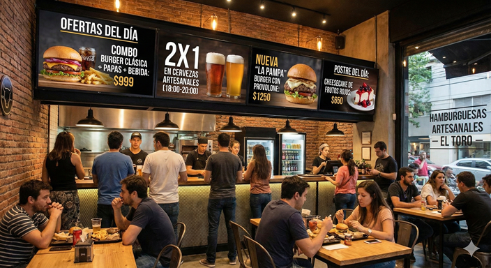 Restaurant digital signage solution